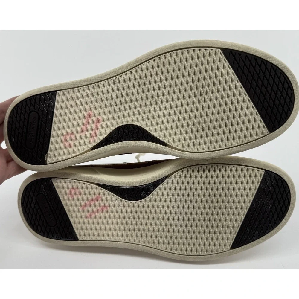 Cole Haan Grand Brown Suede Leather Sneakers Men's 10M Cream Sole Shoes Preppy